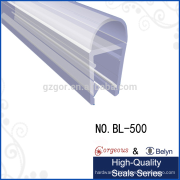 0 degree toughened sliding glass shower rubber door seal